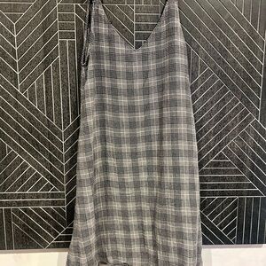 Chic Black and White Plaid Dress